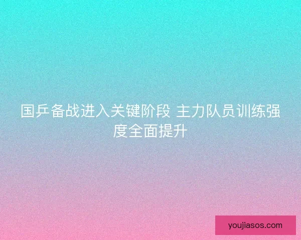 国乒备战进入关键阶段 主力队员训练强度全面提升
