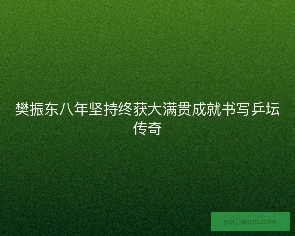 樊振东八年坚持终获大满贯成就书写乒坛传奇